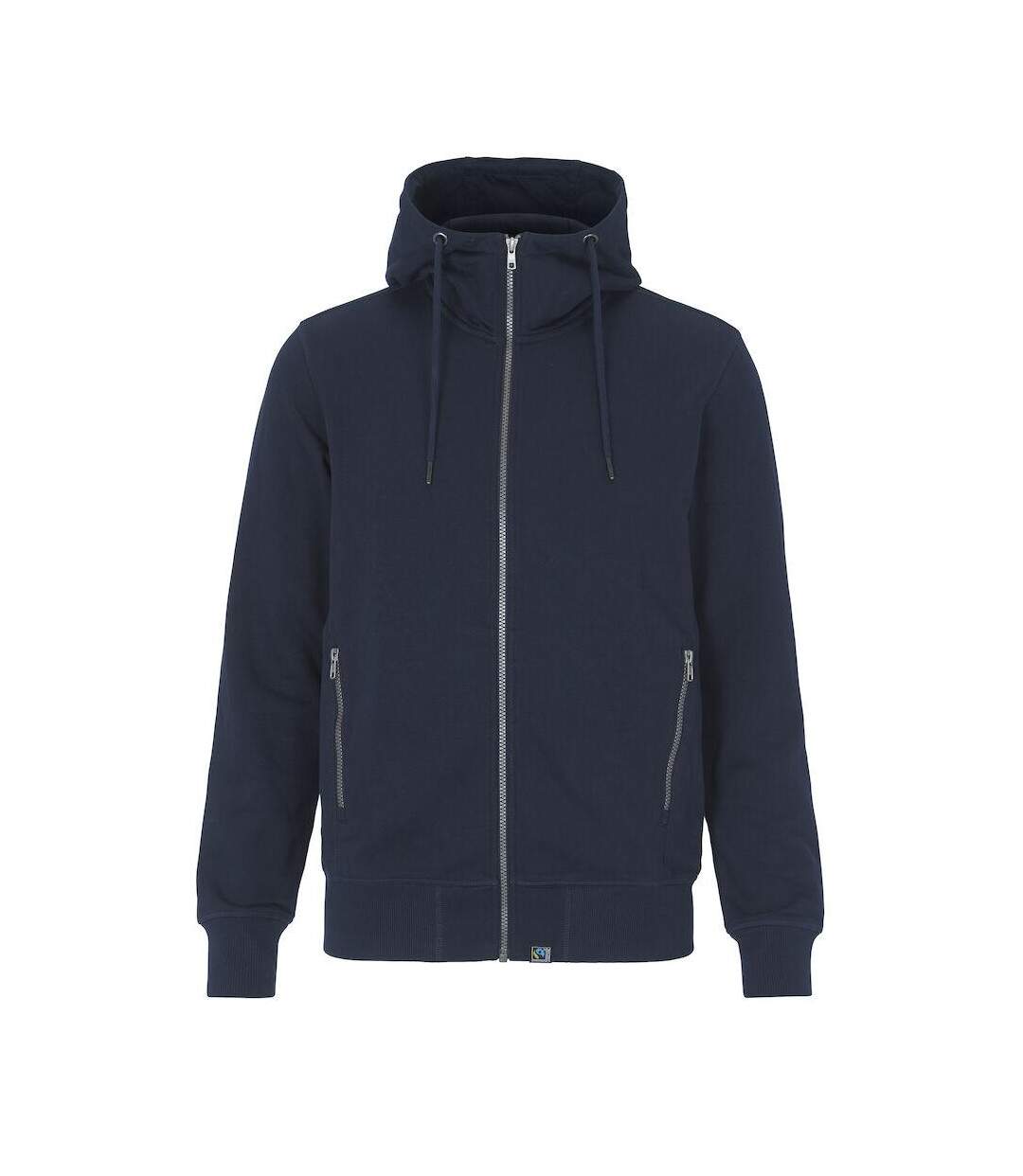 Mens French Terry Full Zip Hoodie Navy Cottover-1