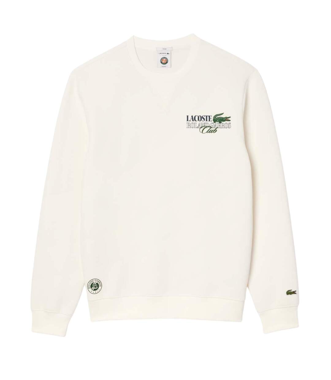 Unisex Adult Sportsuit Rolandgarros Sweatshirt Cream Lacoste-1