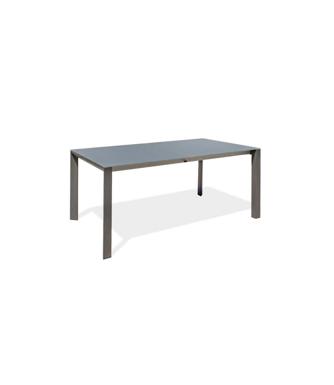 Table de Jardin en Verre Honfleur 180-250cm Gris Anthracite-1