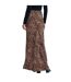 Womens/ladies Peyton Leopard Print Maxi Skirt Brown Nobody´s Child-3