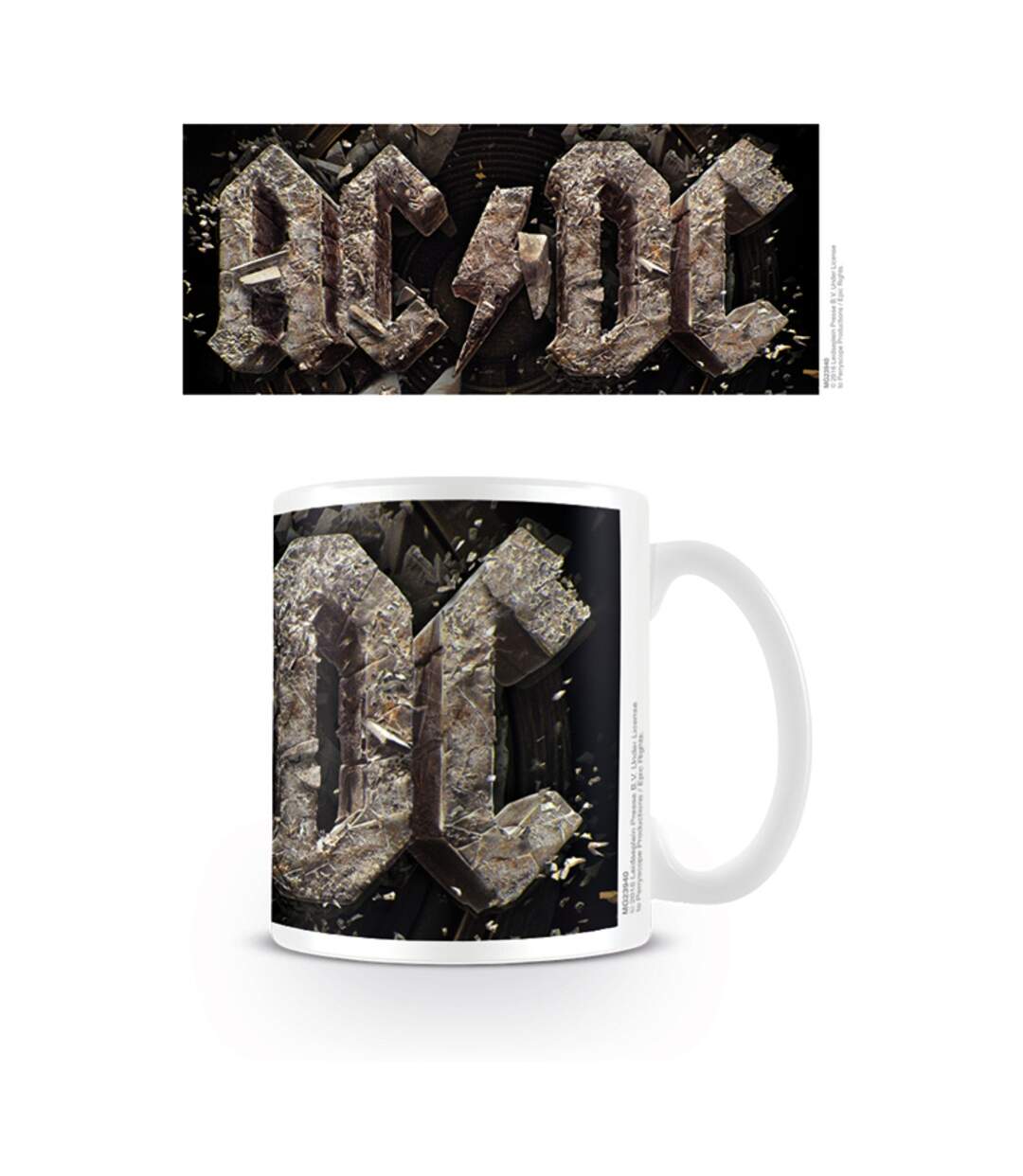 AC/DC Tasse Rock Or Bust (Blanc/Noir/Marron clair) (Taille unique) - UTPM2021