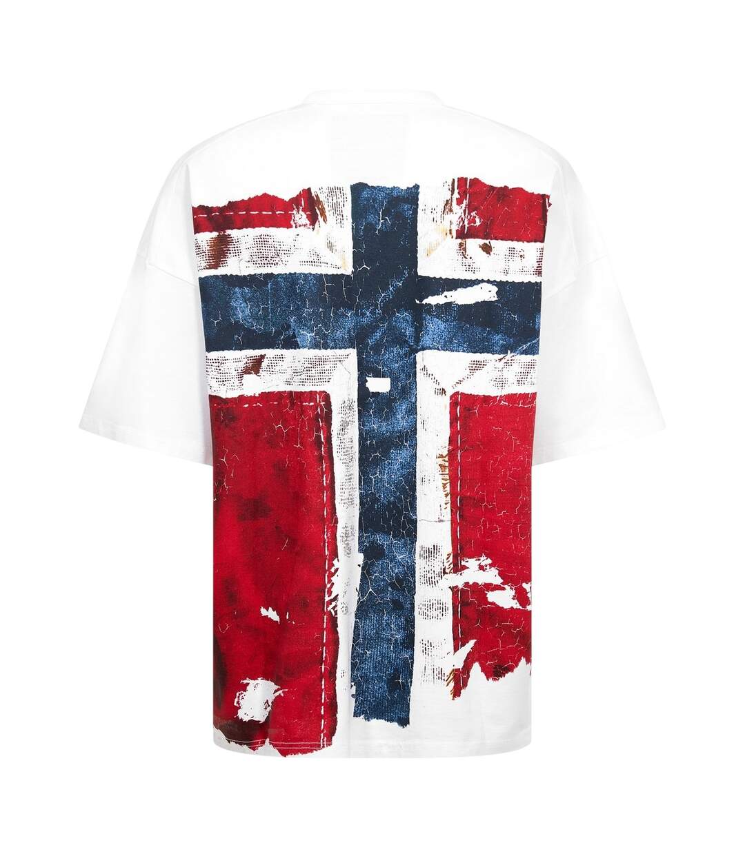 Unisex Adult Pdf Graphic Print T-shirt White Red Napapijri-3