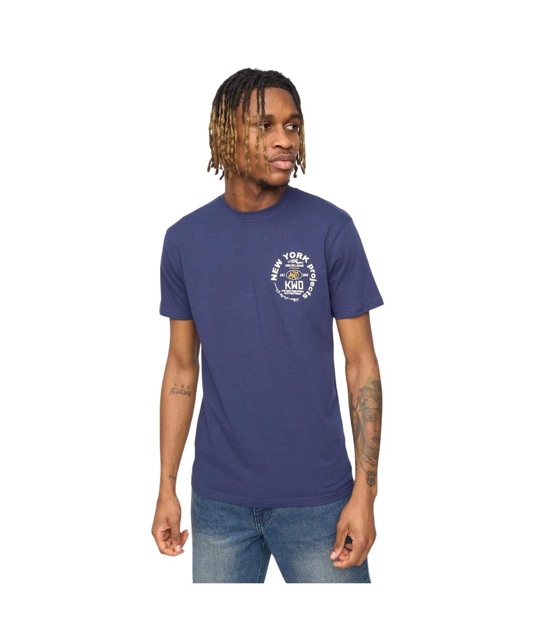 T-shirt Mobalot Homme Bleu Marine Kings Will Dream-2