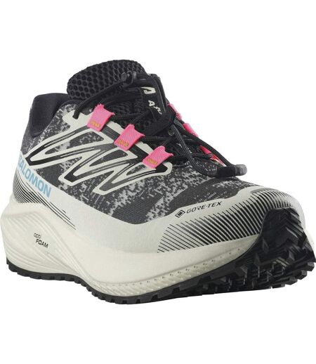 Chaussures Course À Pied Flow Gravel Gtx Trail Femme Vanille Noir Salomon