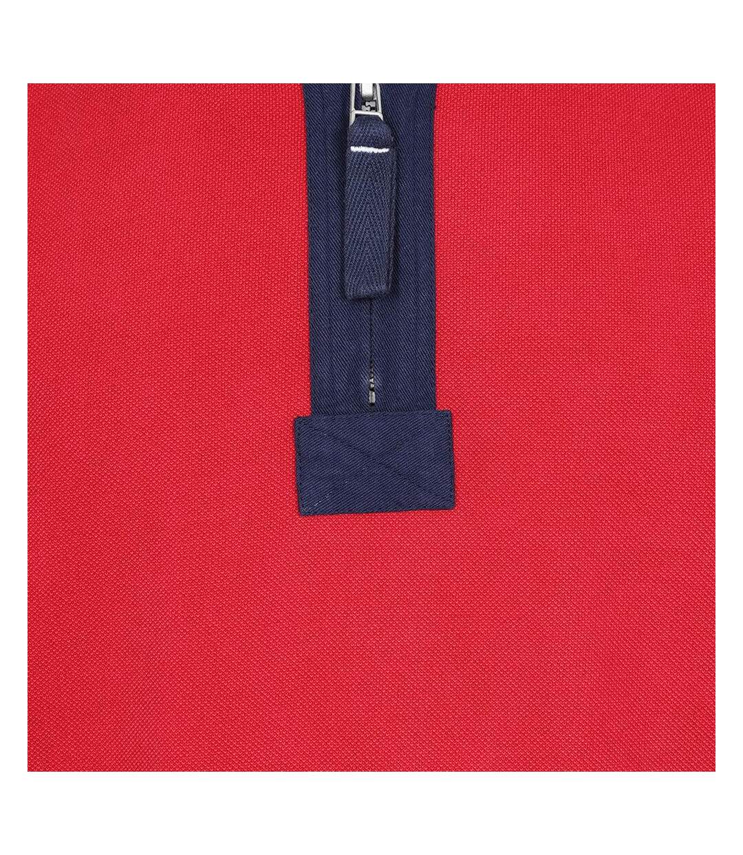 Sweat Motif/style Panneau Contrasté Homme Rouge Lazy Jacks-2