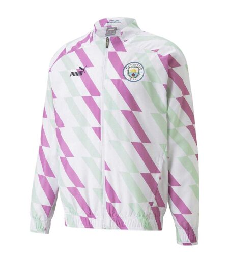 Mens Prematch Manchester City Fc Anorak  White Puma