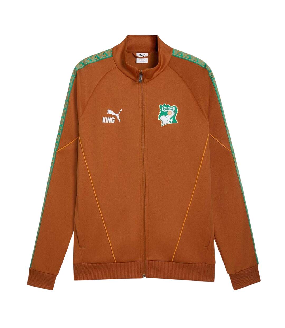 Mens World Cup 2026 Ivory Coast Fc Tracksuit Top Brown White Puma-2