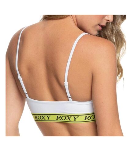 Haut De Bikini Blanc Femme Roxy Kelia Athletic Bralette - M