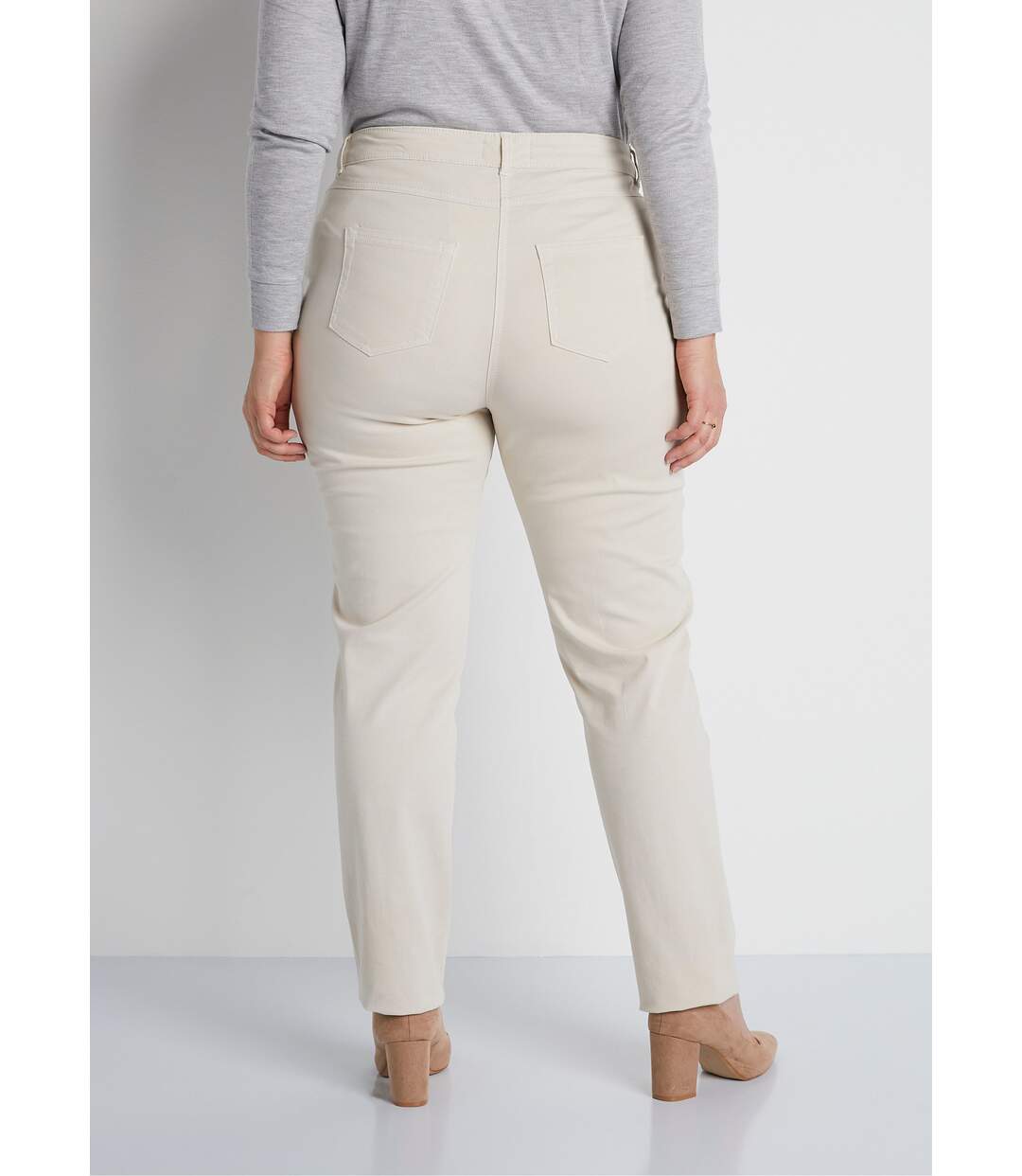 Pantalon droit 5 poches coton stretch-2
