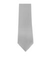 Premier Mens Plain Satin Tie (Narrow Blade) (Pack of 2) (Silver Grey) (One Size)