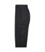 Womens/ladies Open Hem Wide Leg Joggers Black Biba-3