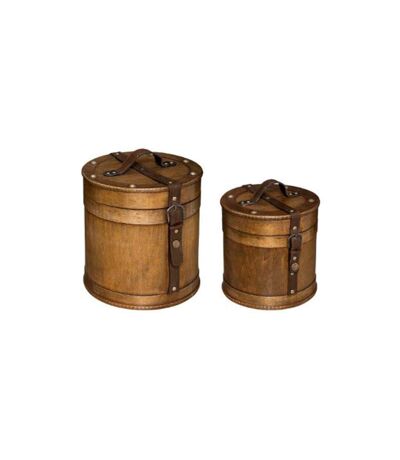 Lot de 2 Boîtes Déco Rodani 26cm Naturel