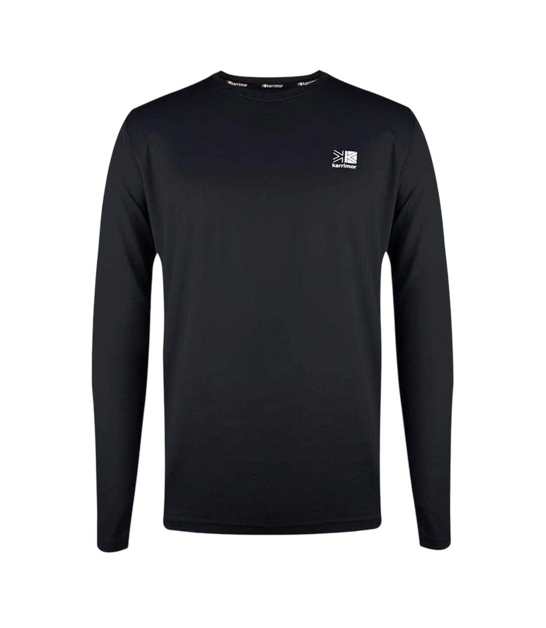 Mens Reflective Detail Long-sleeved T-shirt Black Karrimor-1
