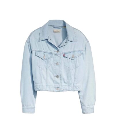 Womens/ladies lightweight trucker jacket light blue Levis