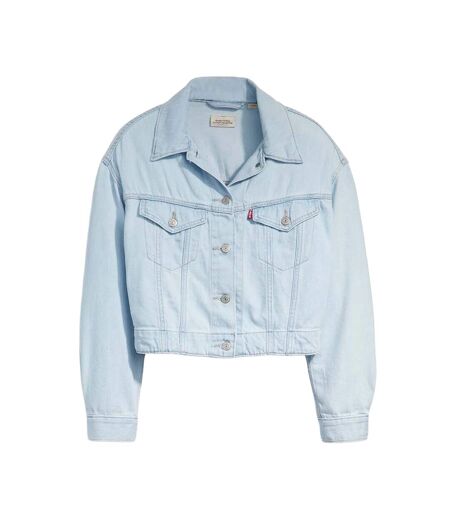 Womens/ladies lightweight trucker jacket light blue Levis