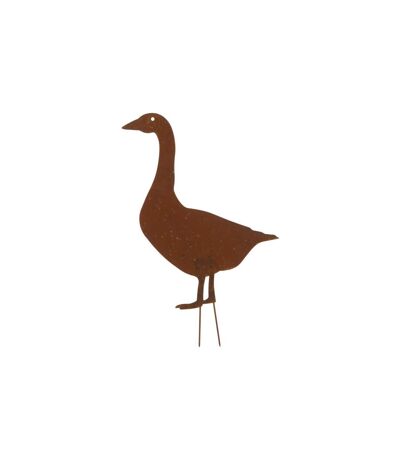 Décoration de Jardin Canard 60cm Marron Rouille