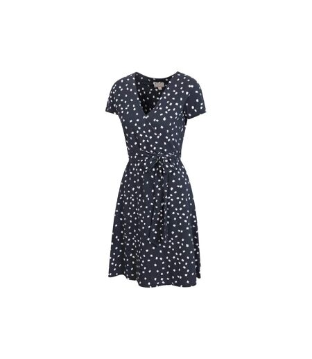 Womens/ladies Santorini Daisy Jersey Uv Protection Dress Navy Mountain Warehouse