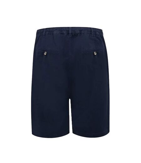 D555 Short À Taille Élastiquée En Coton Grande Taille Spencer Homme Bleu Marine Duke
