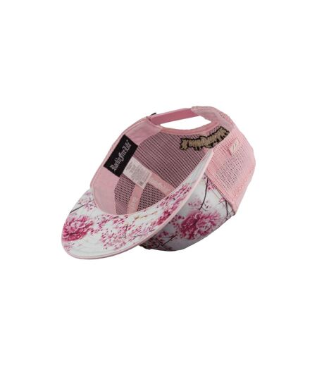 Casquette snapback visière plate avec filet bi-matière Flower Snap Rock'n Free Life