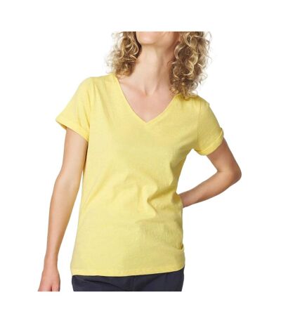 T-shirt jaune femme tbs adinatee 29418 - l