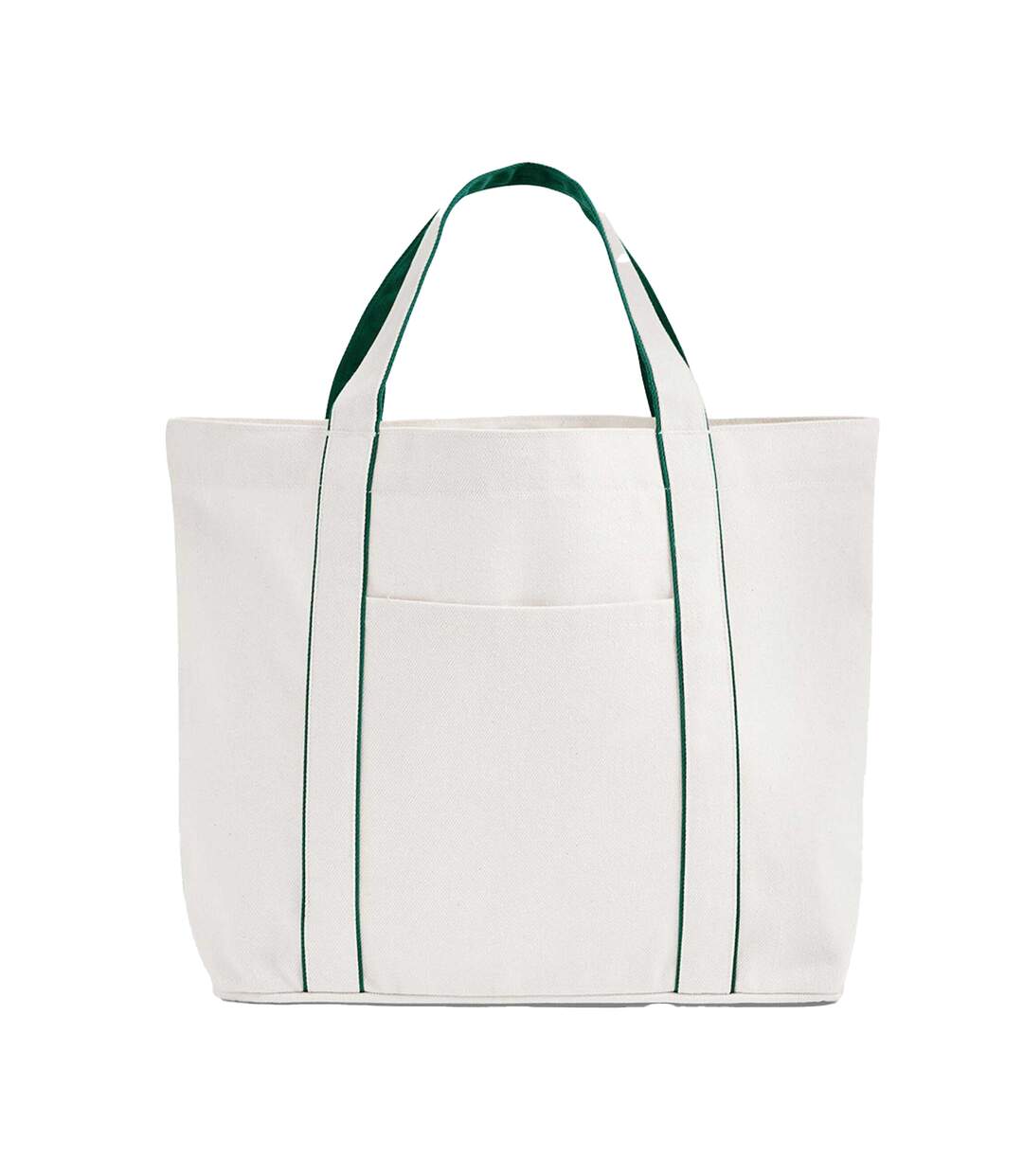 Tote Bag Motif/style Moyen Courtside Taille Unique Blanc Doux Vert Bouteille Westford Mill-2