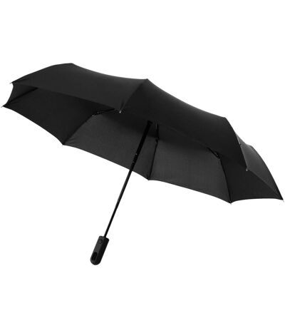 Marksman 21.5 Inch Traveller 3-Section Auto Open & Close Umbrella (Solid Black) (12.1 x 38.6 inches)