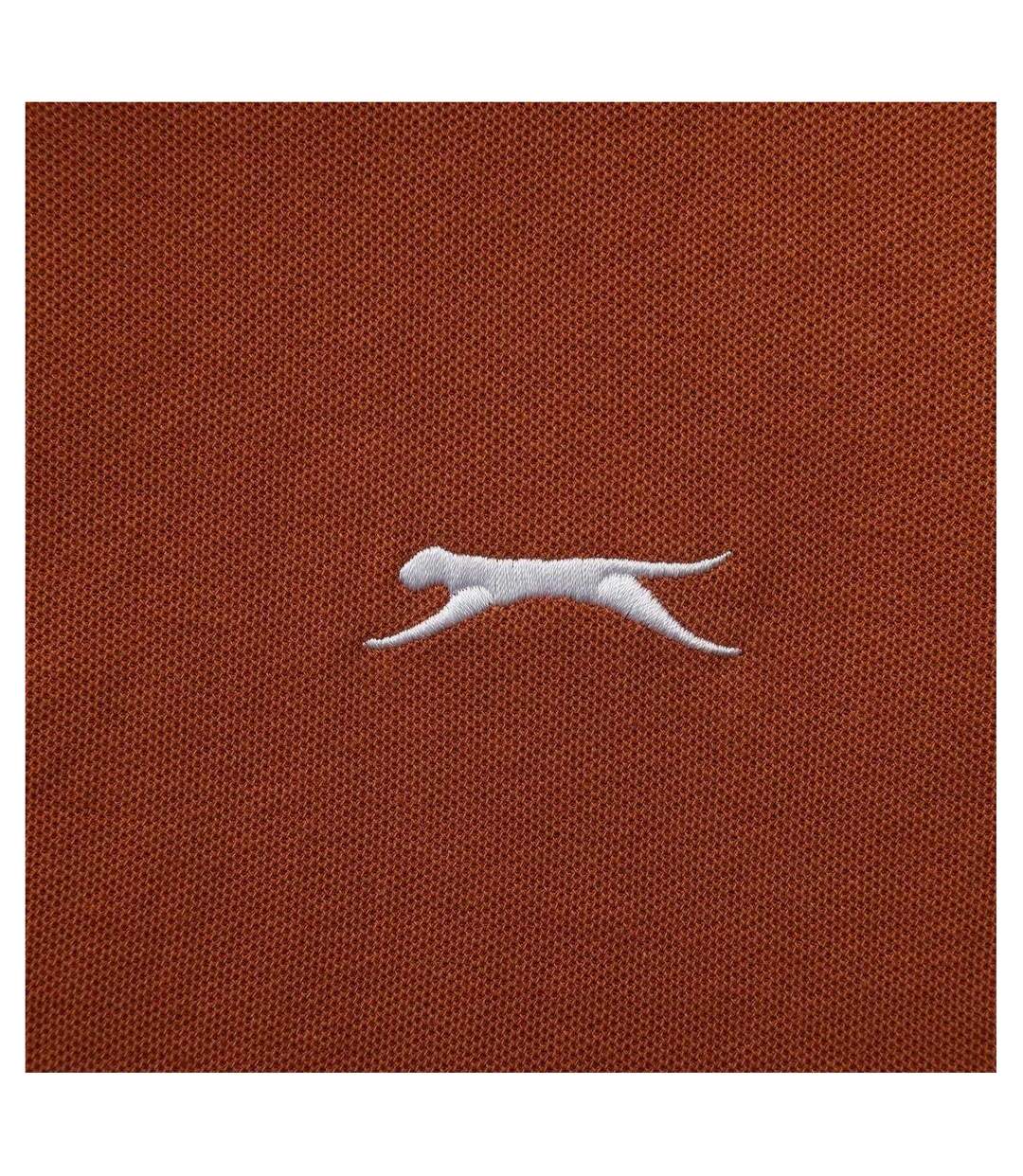 Polo Motif/style Logo Brodé Homme Terre Cuite Slazenger-4