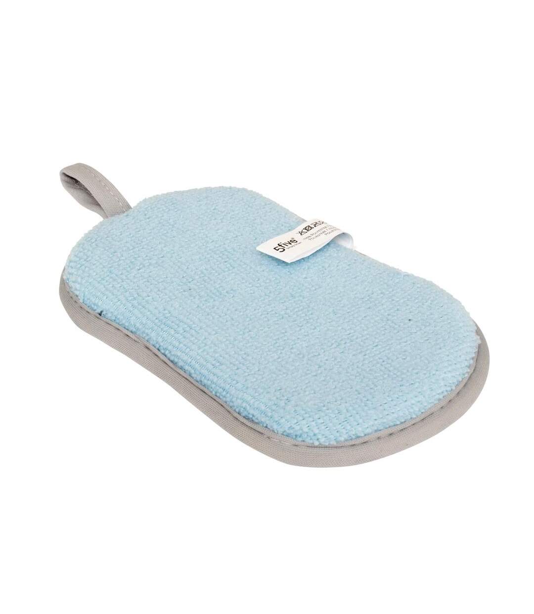 X5 éponges microfibre gris/bleu atmosphera grattante - taille unique-2