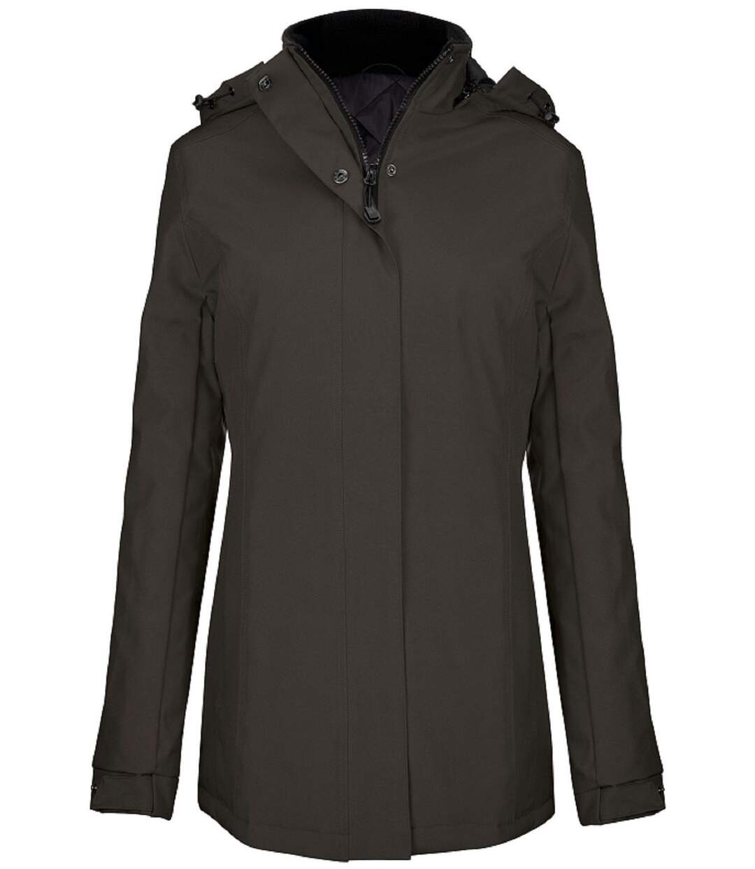 Parka à capuche - Femme - K6108 - gris foncé