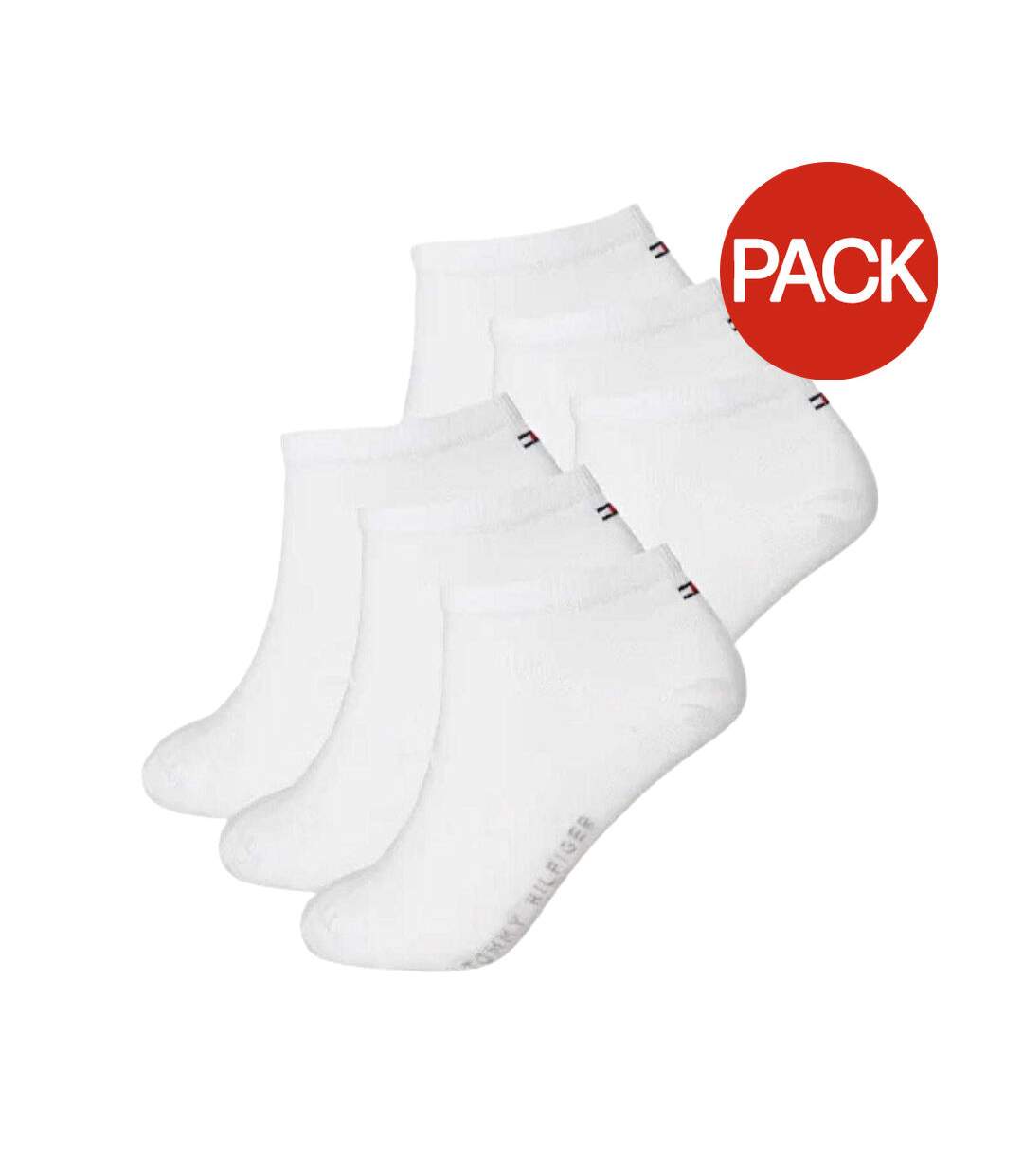 Chaussettes Motif/style Logo Texte Homme Blanc Tommy Hilfiger-1