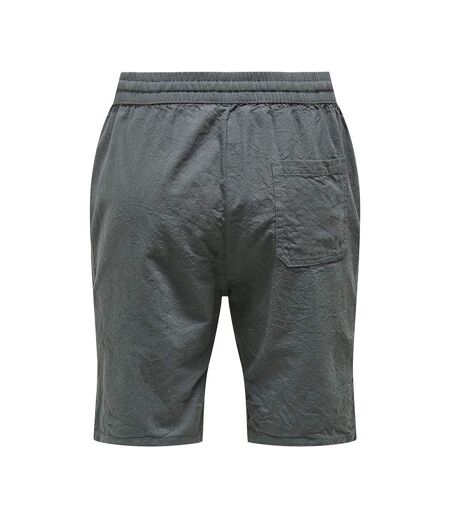 Short gris homme only & sons cot lin