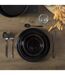Lot de 6 Assiettes Plates Lounge 26cm Noir-3