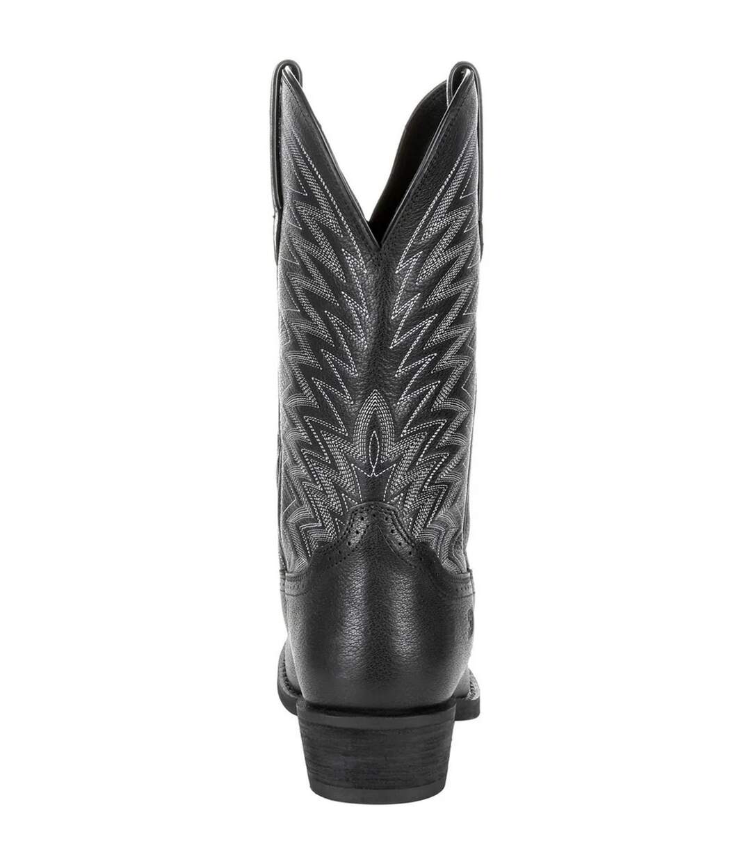 Mens Rebel Frontier Full Grain Leather Cowboy Boots Black Onyx Durango-2