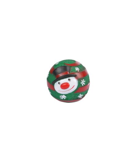 Balle pour Chien Bonhomme de Neige 9cm Vert