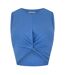Womens/ladies Knotted Sleeveless Crop Top Dutch Blue Noisy May-1
