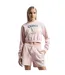 Womens/ladies Printed Cropped Long-sleeved Sweatshirt Pink Casablanca-2
