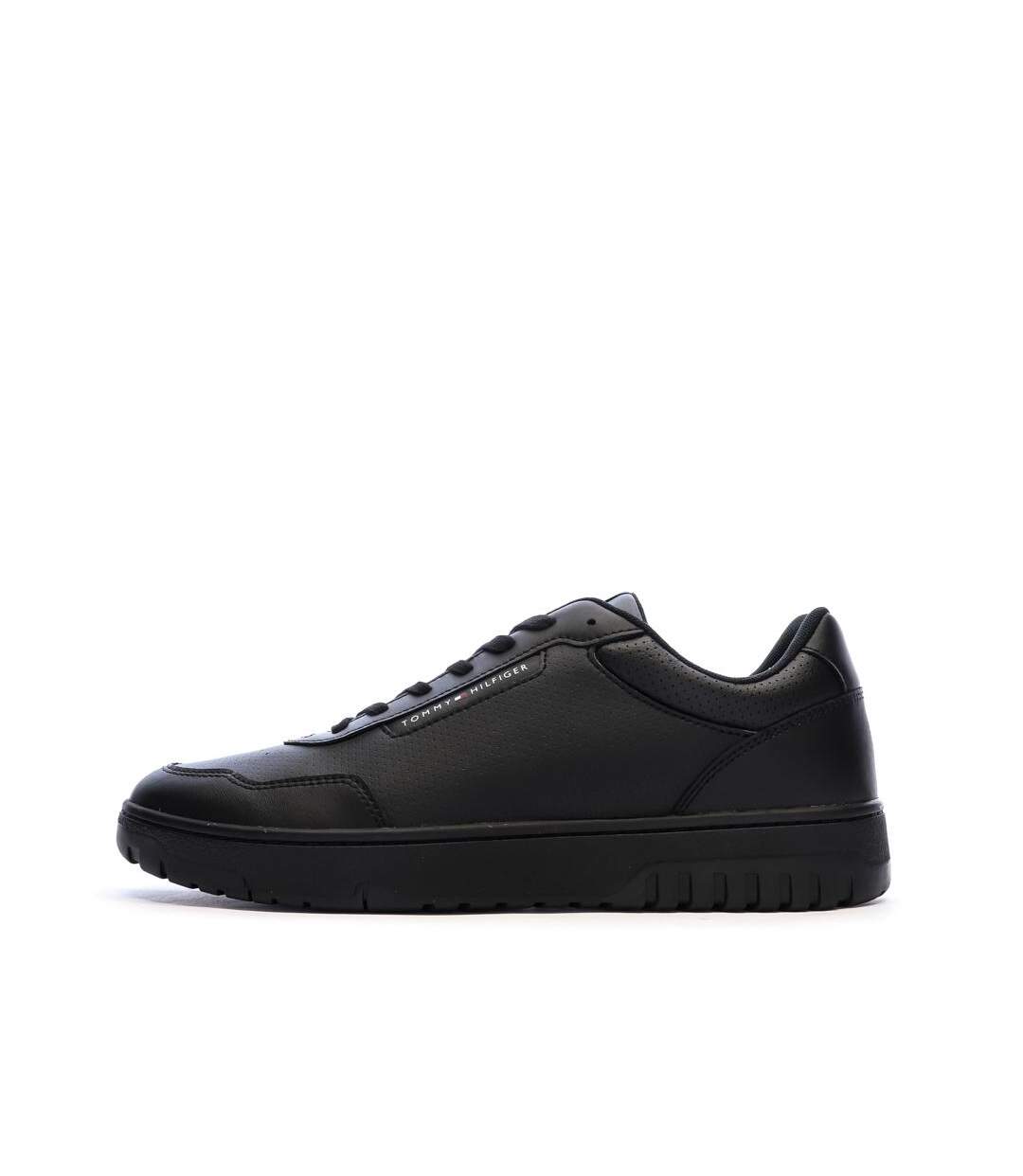 Baskets noires homme tommy hilfiger th hi vulc-1