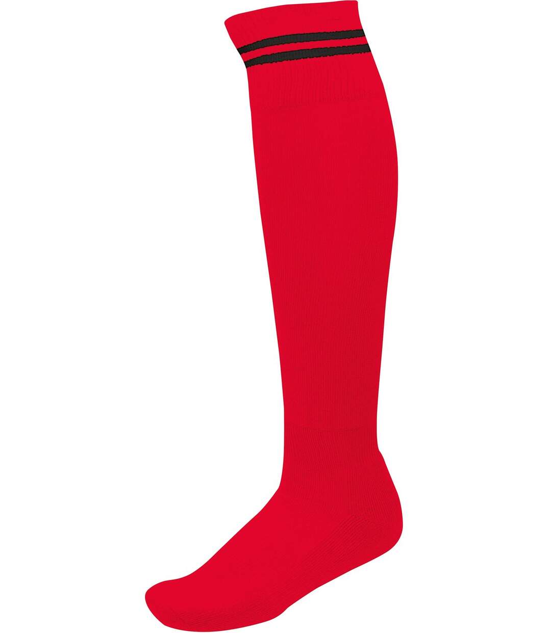 chaussettes sport - PA015 - rouge rayure noir-2