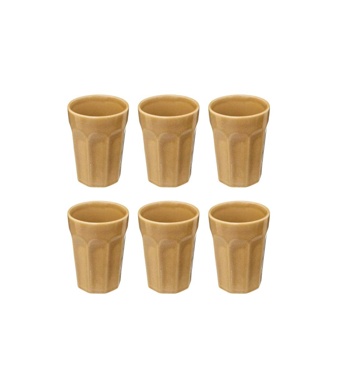 Lot de 6 Mugs Design Roma 40cl Jaune-1