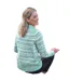 Womens/ladies Nordic Mono Fair Isle Jumper Sage Cream WoolOvers-2