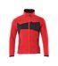 Mens Accelerate Fleece Jacket Traffic Red Black Mascot-1