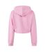 Sweat Court À Capuche Motif/style Uni Femme Rose Miso-2