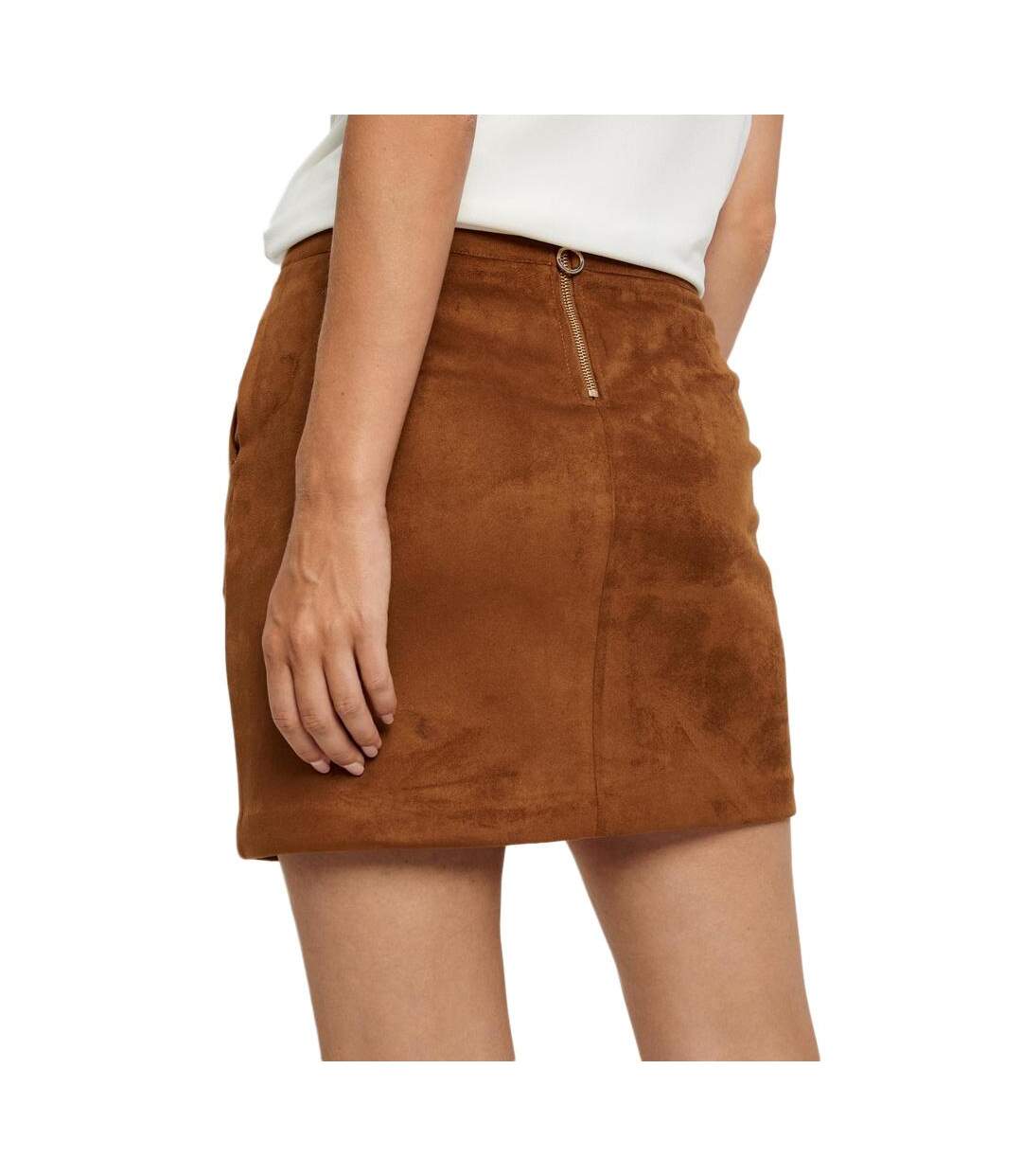 Jupe camel femme vero moda nadina-2