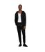 Mens Cotton Relaxed Fit Jogging Bottoms Black Boss-1