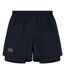 Mens Vapodri 2 In 1 Shorts Black Gunmetal Grey Canterbury-2