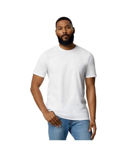 Gildan Unisex Adult Softstyle Plain Enzyme Washed T-Shirt (White) - UTBC5241