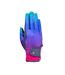 Unisex Adult Ombre Riding Gloves Navy Vibrant Pink Hy-1