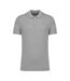 Mens Pique Polo Shirt Moon Grey Heather Native Spirit-1