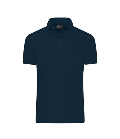 Polo Mercerised Homme Bleu Marine James And Nicholson