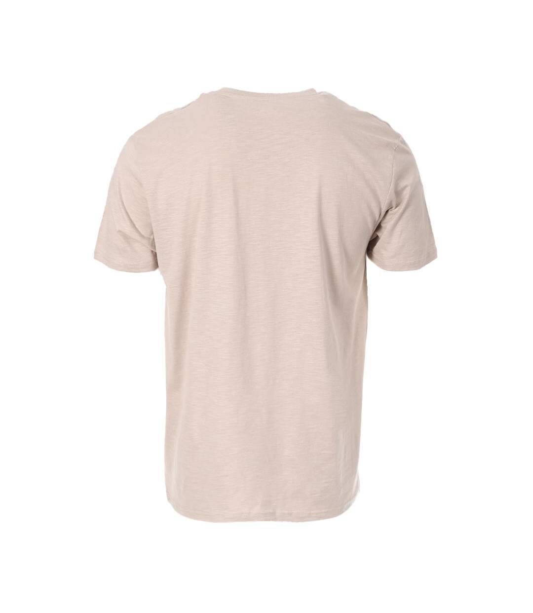 T-Shirt beige homme no publik flamme-2